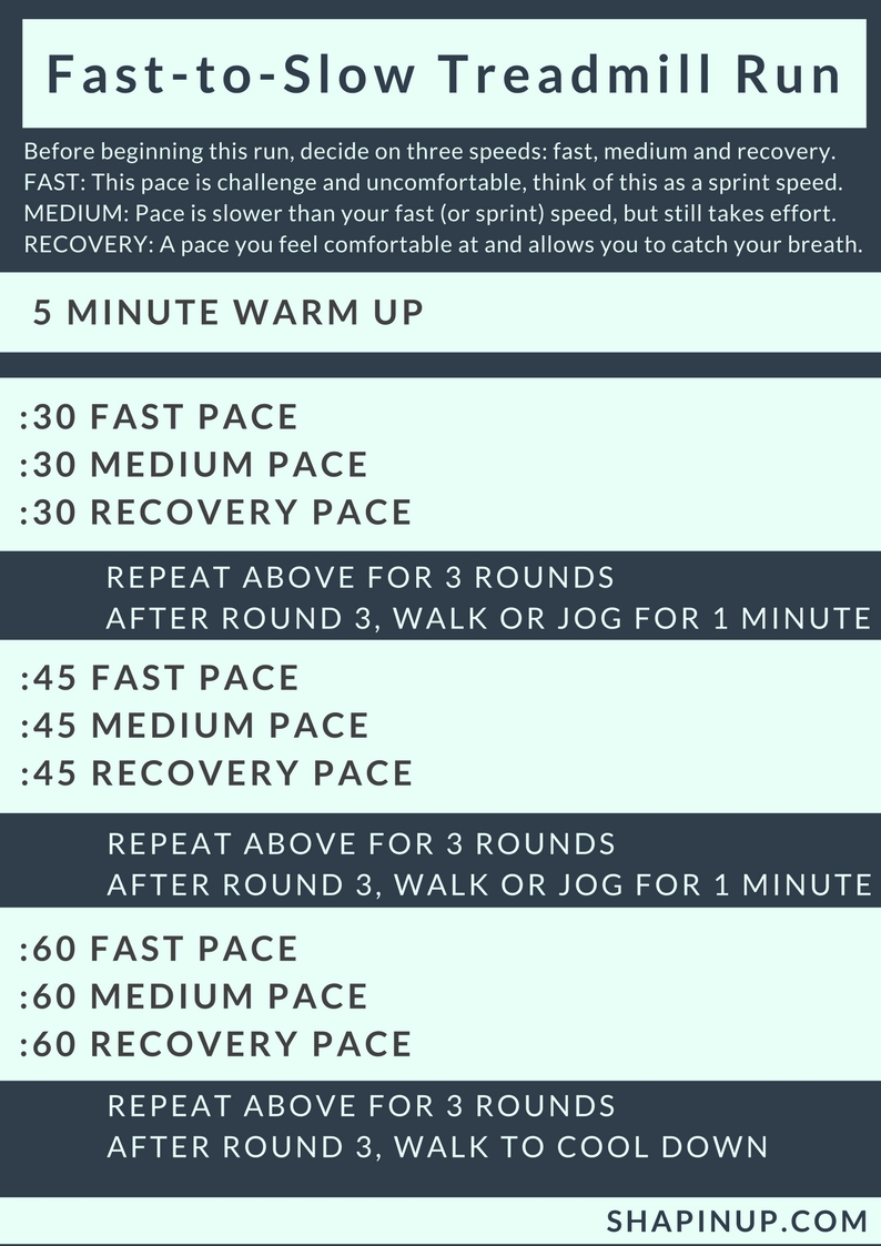 fast to slow treadmill run