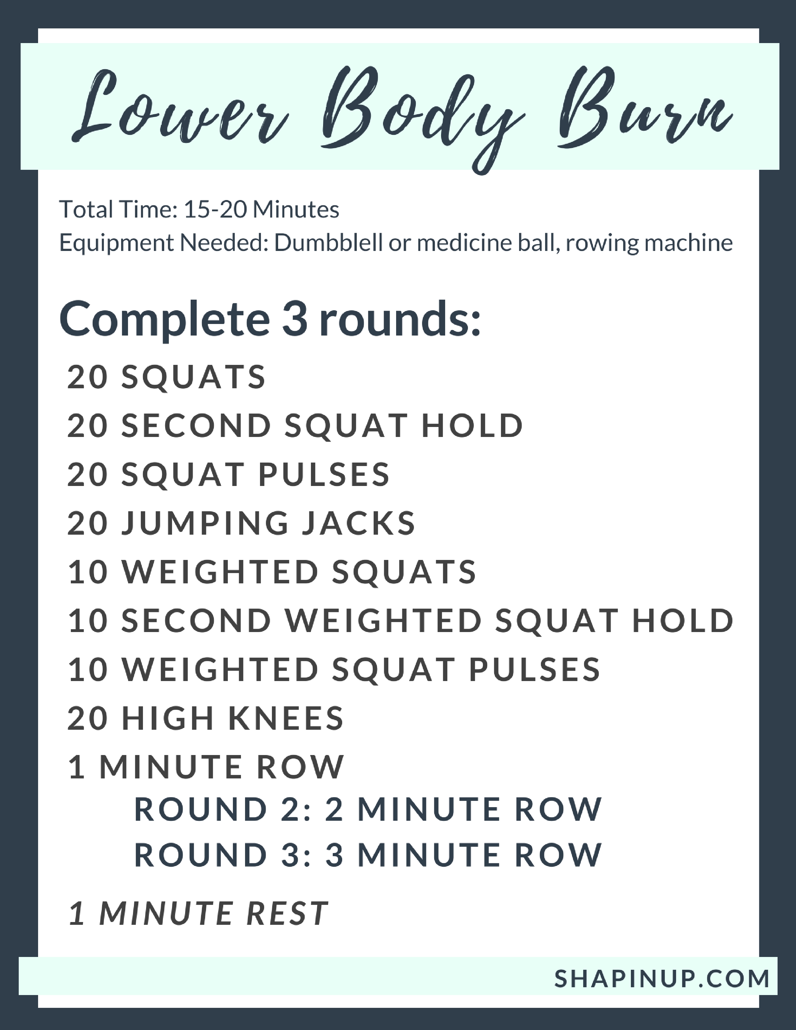 Lower Body Burn Squats