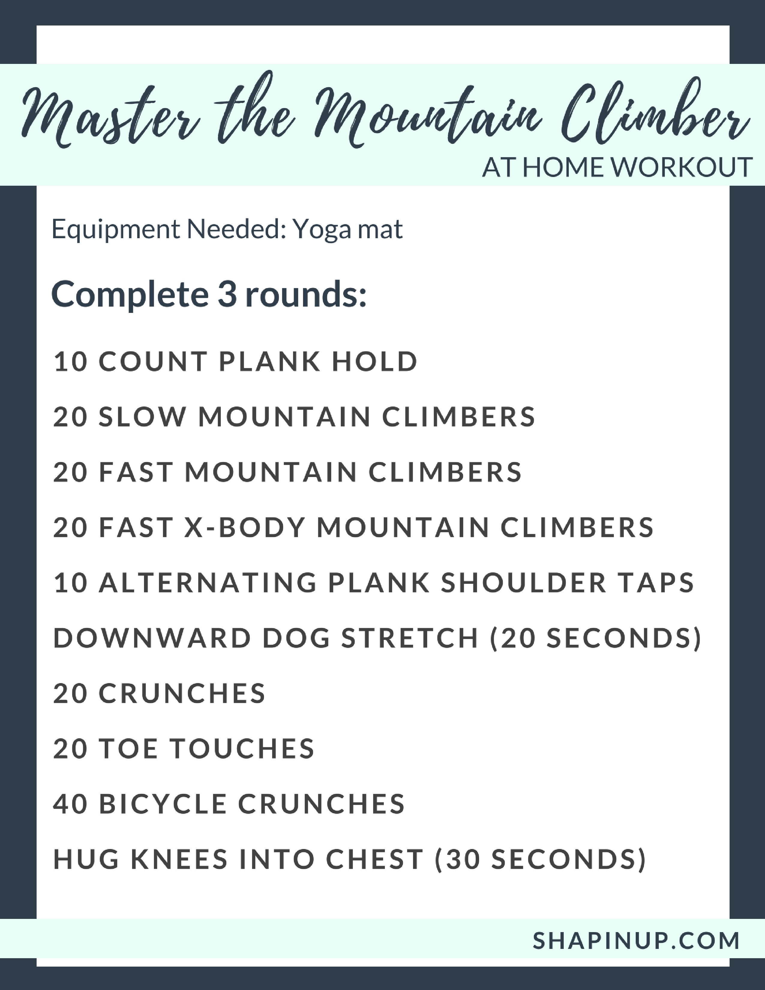 Mountain Climber Workout