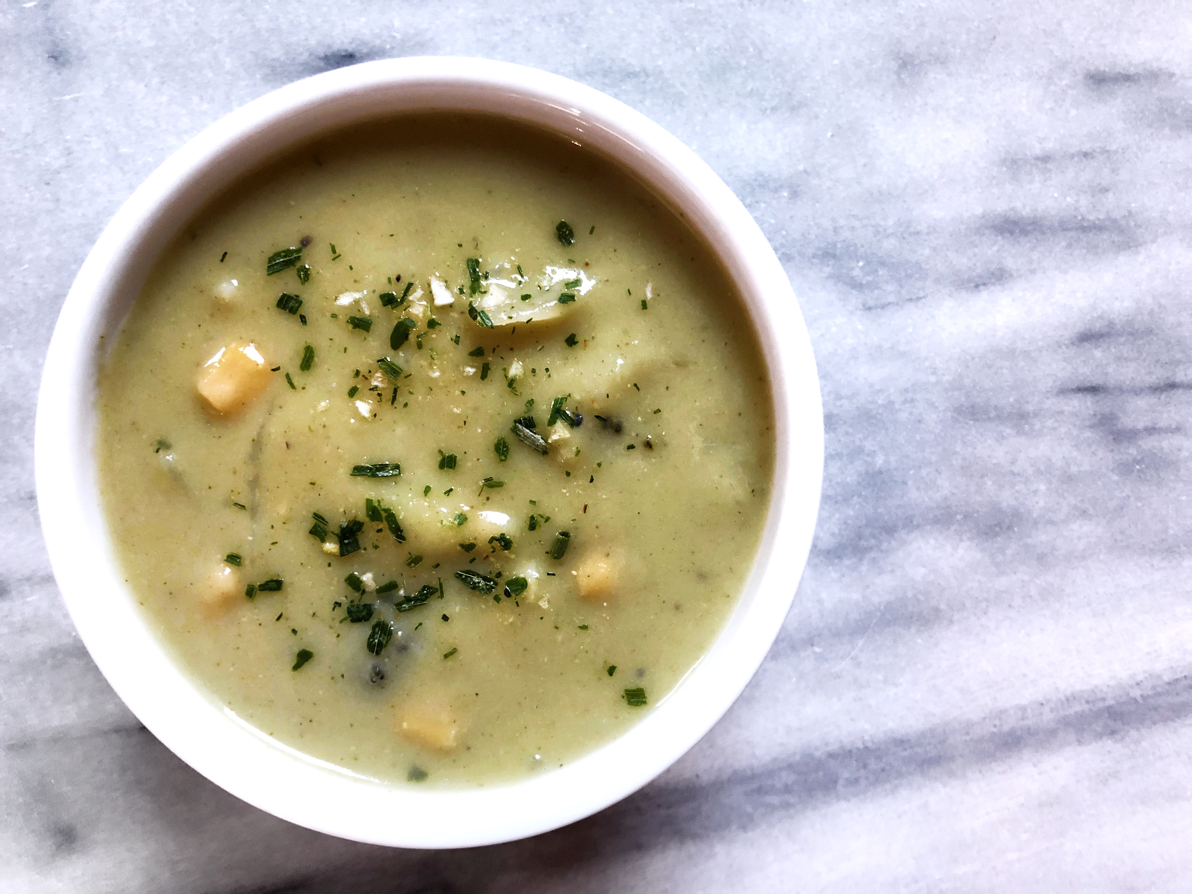A healthier twist on traditional corn chowder soup